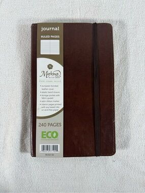 Markings Brown Genuine Bonded Leather  Ruled 240 Page Journal by C.R. Gibson